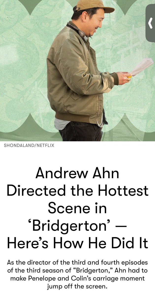 Andrew Ahn: “Luke and Nicola brought a lot of ideas about the kind of connection that these characters would have. And I think it was a very safe, consensual, respectfully done scene. I think they really trusted each other, and that really showed in how hot the scene is.”