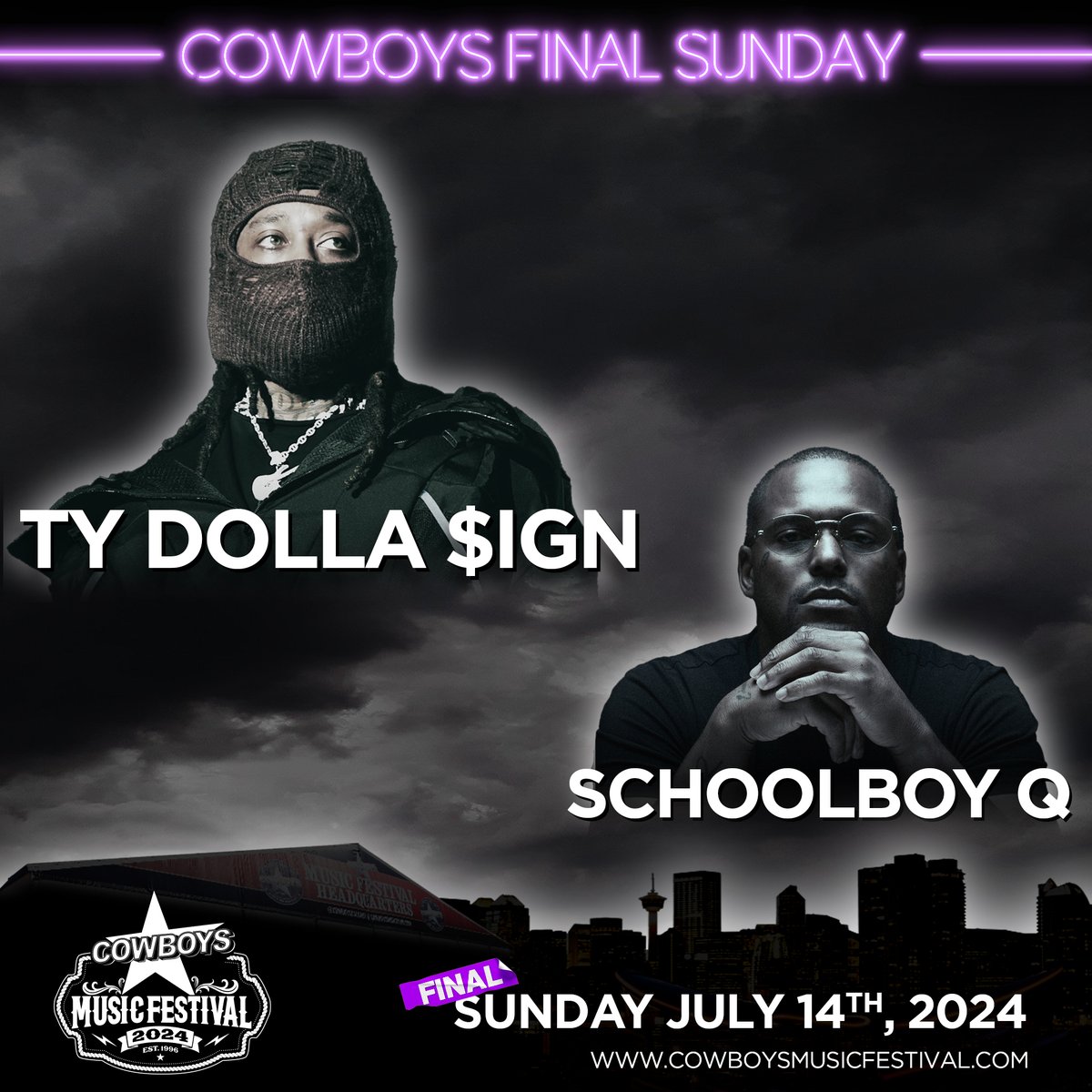Cowboys Music Festival (@cowboysfestival) on Twitter photo Catch hip hop legend & one half of the duo behind record breaking album Vultures… <a href="/tydollasign/">TyDolla$ign</a> alongside <a href="/ScHoolboyQ/">ScHoolboy Q</a> & his timeless tracks Collard Greens, Studio, Man of the Year, THat Part, Hands On The Wheel, & more LIVE on CMF FINAL SUNDAY, July 14th!🔥 Catch hip hop legend & one half of the duo behind record breaking album Vultures… <a href="/tydollasign/">TyDolla$ign</a> alongside <a href="/ScHoolboyQ/">ScHoolboy Q</a> & his timeless tracks Collard Greens, Studio, Man of the Year, THat Part, Hands On The Wheel, & more LIVE on CMF FINAL SUNDAY, July 14th!🔥