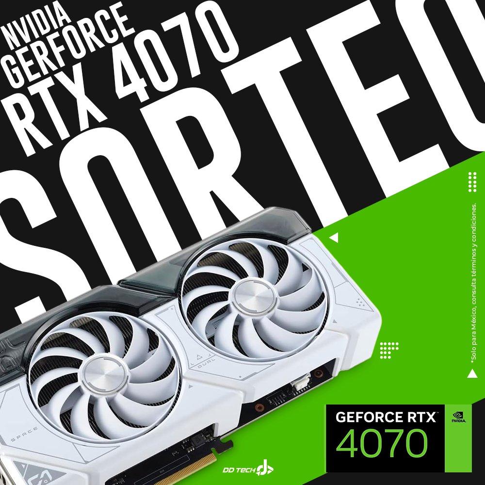 DDTECHMX's tweet photo. Las GeForce RTX tendrán hartas cosas para que tu PC sea chipocluda como DLSS,  Ray Tracing y más. Pero le falta tenerte a ti y esta GPU puede ser tuya de a grapa.
Para llevarte un cupón de 300 pesitos dale RT a este post y dile a @NVIDIAGeForceLA por qué es tan guapo. https://t.co/mxdTQkf28i