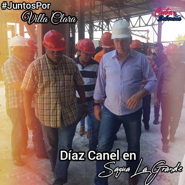 🇨🇺|| Como parte de su recorrido por todos los municipios del país, el Presidente de la República de Cuba, Miguel Díaz-Canel, visita en la tarde de este jueves Sagua la Grande en la llanura norte de #VillaClara.