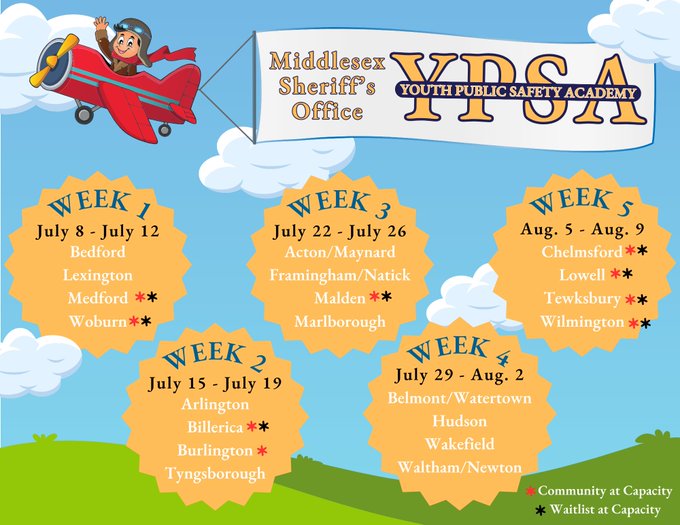 Registration for the 2024 Youth Public Safety Academy remains open. Slots are still available in several local communities. Register today at middlesexsheriff.org/YPSA.
#YPSA24
