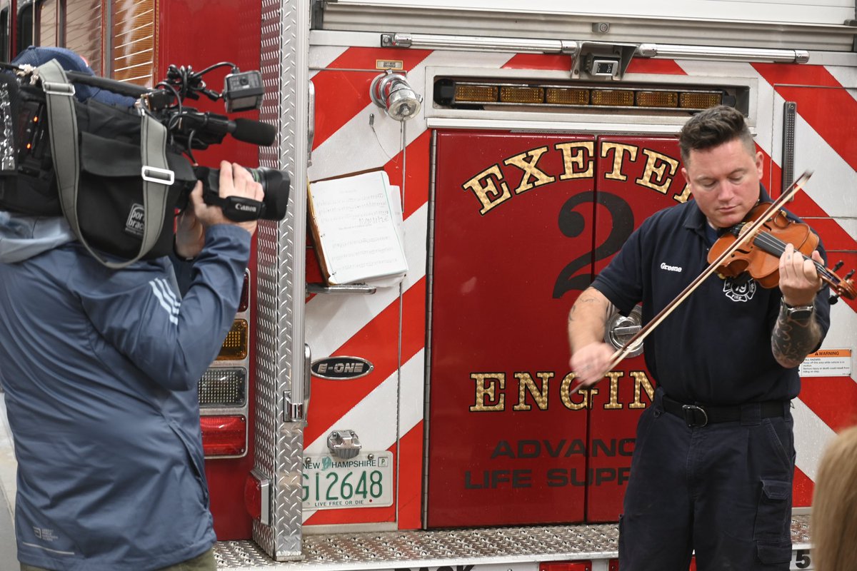 We have some special guests at the firehouse today. <a href="/WMUR9/">WMUR TV</a>’s Karen Meyers and Chris Shepherd stopped by to chat with our fiddling firefighter, Matt Greene, for an upcoming story to air on New Hampshire Chronicle!