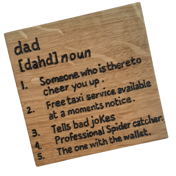 𝘿𝙖𝙙 𝘾𝙤𝙖𝙨𝙩𝙚𝙧 This hand burnt coaster is a great gift for Dad. Perfect for #fathersday and his birthday woodenyoulove.co.uk/product/handma… #MHHSBD #earlybiz #firsttmaster #fathersdaygiftideas