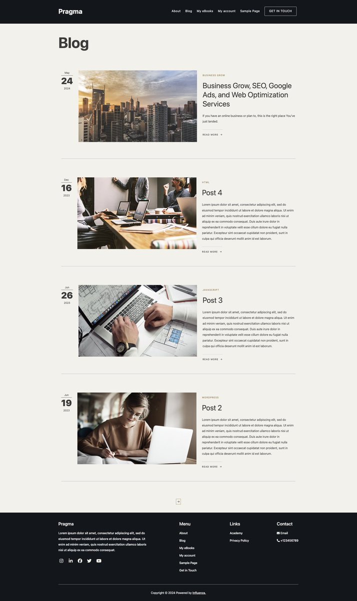 pragmawoo's tweet photo. Our new WP theme - Pragmablog is fully customized with a great and user-friendly UI FOR BLOGGER WEBSITES.
📥Contact us for buying. 👤 Follow @pragmawoo for more.
#wordpress #wordpresstheme #webdevelopment #wordressblog #bloggerwebsite #webdesign #seofriendly #mobilefriendly https://t.co/79STSFN7ov