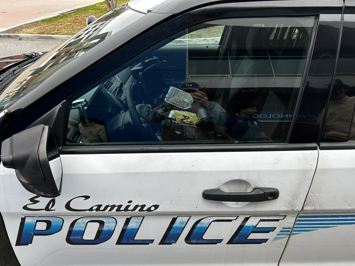 Even the El Camino police are interested in the newest issues of the Union newspaper and Warrior Life, make sure you pick up copies of both of the new issues all around campus. #ECCUnion