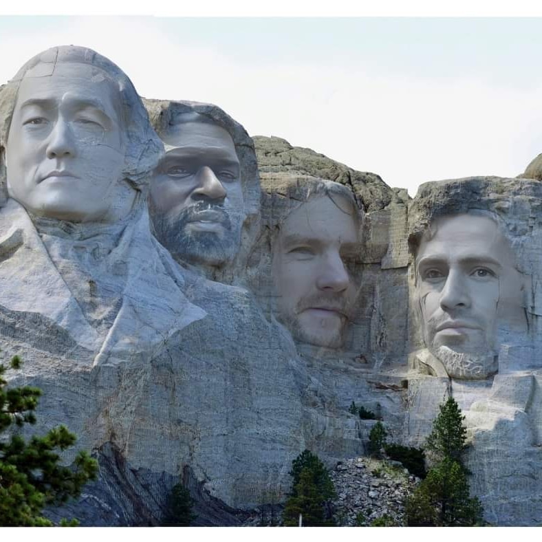 Just like Mount Rushmore, our 4 heroes from Magnum P.I. are forever engraved in our memories. 🗿❤️ It's time to honor this land by removing the carvings and instead, bringing our beloved heroes of #magnumpi back to life on our screens! 😉 #savemagnumpi 🙏 @CBSTVStudios @nbc