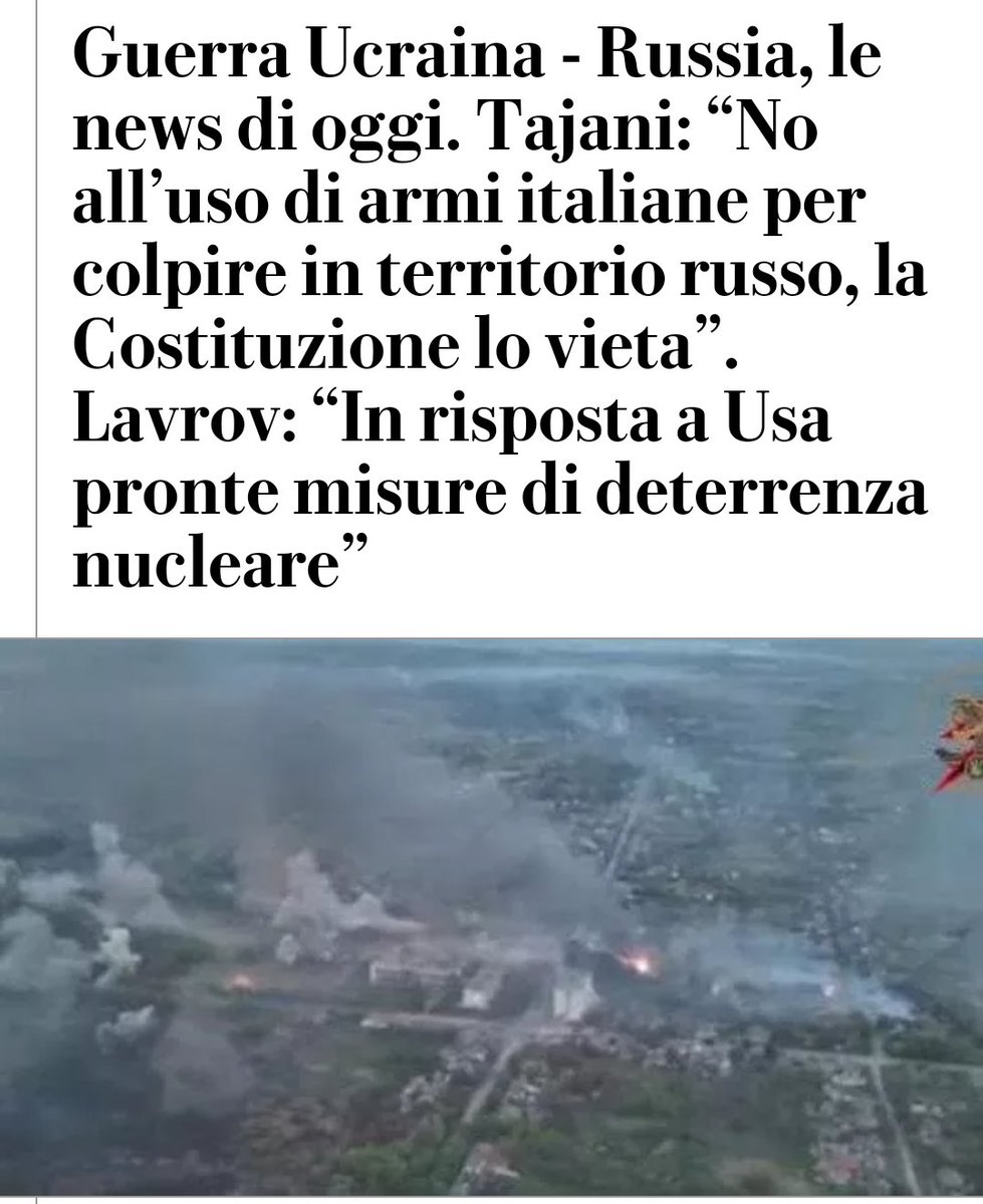 Qualche giorno fa dissi che l'uso delle armi sul territorio della #Russia era incostituzionale. Sono felice che il ministro #Tajani lo abbia ribadito. #ucraina