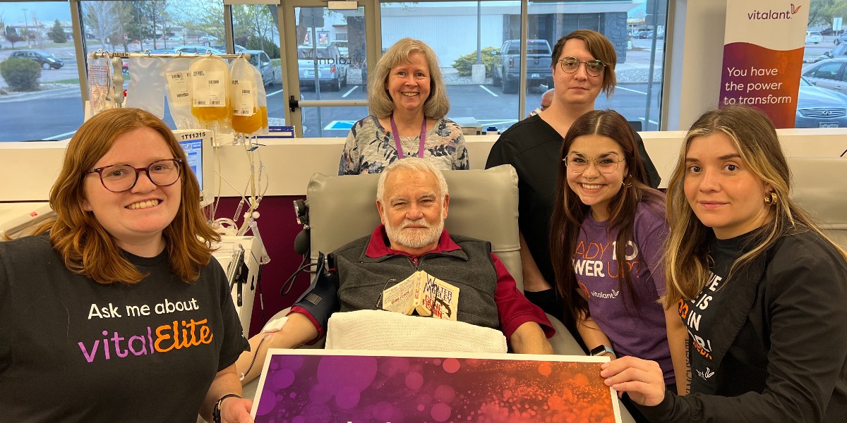 WOW! Jack recently gave his 560th donation with Vitalant, which is the equivalent of 70 gallons over his lifetime. He gives platelets regularly, and donated whole blood when he served in the military. Learn about donating platelets: brnw.ch/21wKi7g