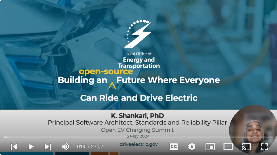 Watch: #OpenEVChargingSummit Recap and Video: Accelerating EV Charging Tech Deployment with Dr. K. Shankari of the US Joint Office of Energy & Transportation: hubs.la/Q02yRv7k0 #lfenergy #ev #evse #evcharging #emobility #energytransition #electrification #decarbonization
