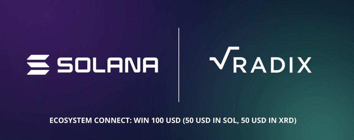 🌐 ECOSYSTEM CONNECT

Let's share insights on what and who sets #Solana and #Radix apart!

1️⃣ Follow @solana & @radixdlt 
2️⃣ Reply and mention one $SOL and one $XRD project/degen you like!

👉 Drop me a follow. I'd appreciate it!