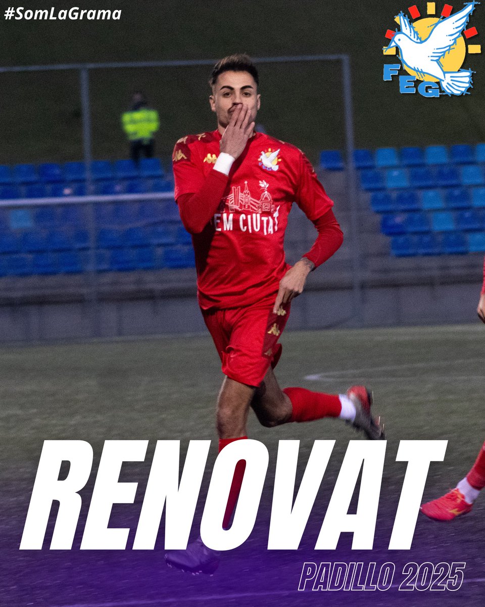 FundacioGrama's tweet photo. 📝 Padillo, 𝐫𝐞𝐧𝐨𝐯𝐚𝐭!

⚽️ L’extrem renova el seu compromís amb el club i jugarà a la #Grama2425.

🫡 Seguim fent camí junts, @Paadillo10! https://t.co/NZqyxRw69H