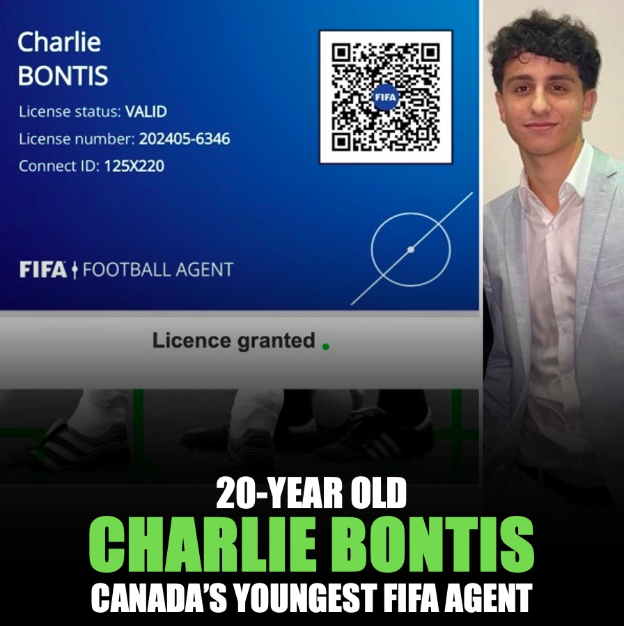 PitchsideS's tweet image. Charlie Bontis, 20, becomes the youngest FIFA Licensed agent in Canada. The 2003 Still has another season of OUA Soccer with Western.

Former Toronto FC Academy Player @tfcacademy, current @iveybusiness student.

#canadasoccer #fifa #fifaagent