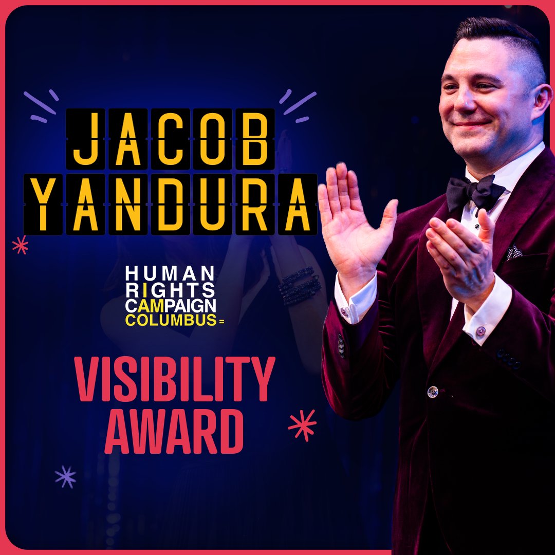 Here's something to dance about! Please join the Ohio fam in congratulating composer Jacob Yandura! He is the 2024 HRC Columbus' Visibility Award recipient! 💛