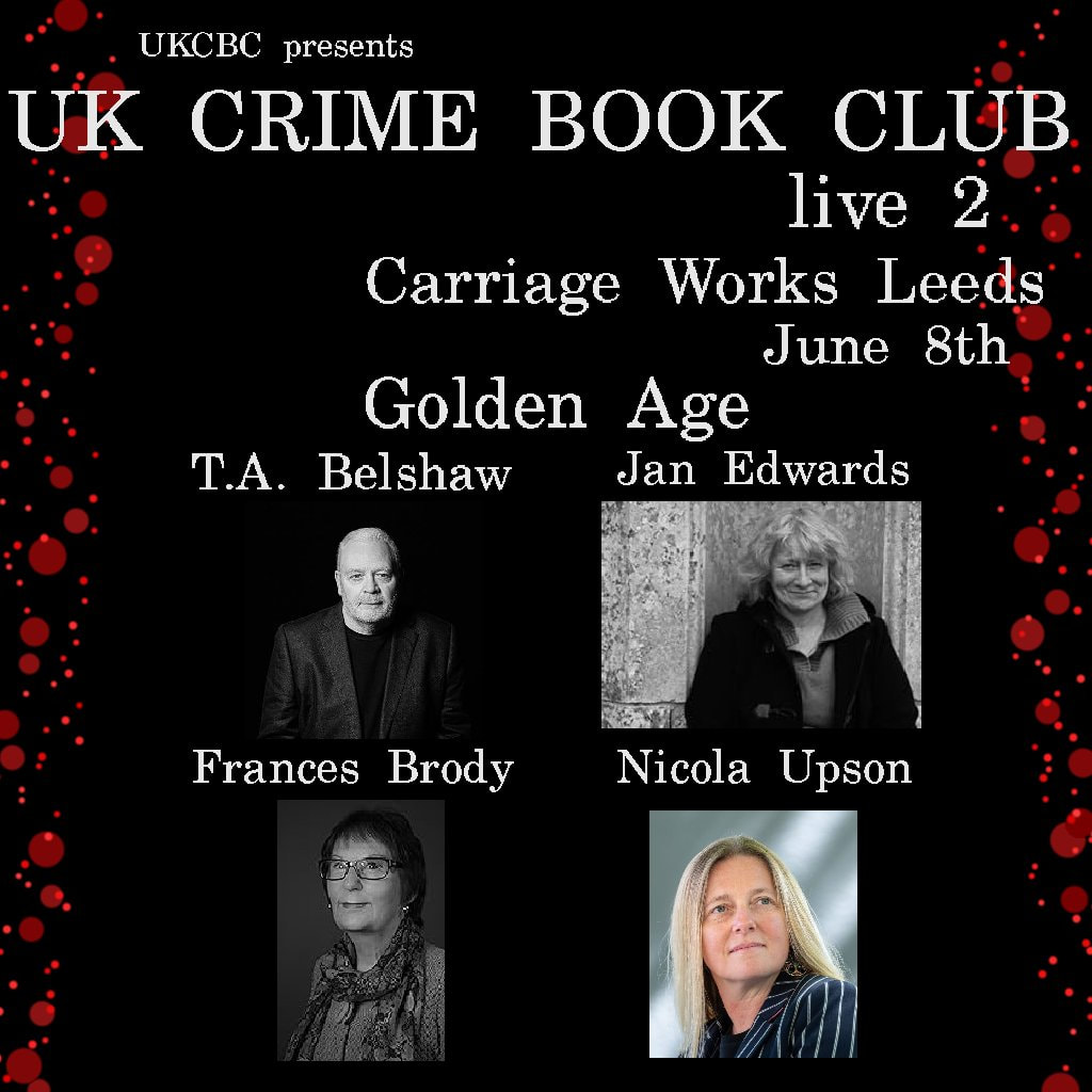 I will be at the UK Crime Book Club event on Saturday June 8th in Leeds,  my session is from 12.45 - 1.30 but the whole event runs from 11.30am - 4.45pm. "It will be a day of author talks, panels, book signings &amp; a quiz,"
More information here: ukcrimebookclub.com
