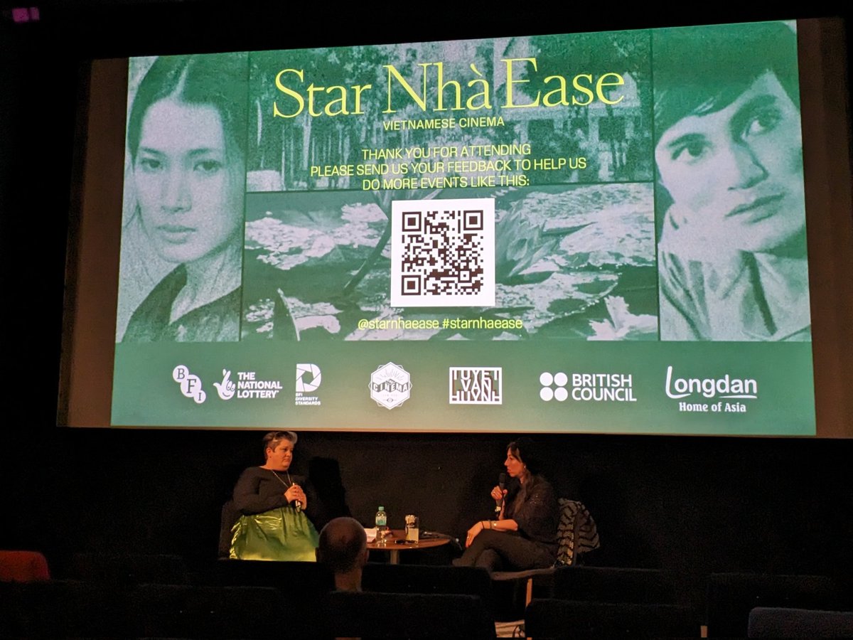 Film Hub NI (@filmhubni) on Twitter photo Watching <a href="/joan_parsons/">Joan Parsons</a> speak to director Esther Johnson after a screening of Dust and Metal, an extraordinary archive exploration of Vietnamese two wheeled history. Star Nhà Ease season of Vietnam cinema continues <a href="/QFTBelfast/">Queen's Film Theatre</a> 👉queensfilmtheatre.com/seasons/star-n… #starnhaease Watching <a href="/joan_parsons/">Joan Parsons</a> speak to director Esther Johnson after a screening of Dust and Metal, an extraordinary archive exploration of Vietnamese two wheeled history. Star Nhà Ease season of Vietnam cinema continues <a href="/QFTBelfast/">Queen's Film Theatre</a> 👉queensfilmtheatre.com/seasons/star-n… #starnhaease