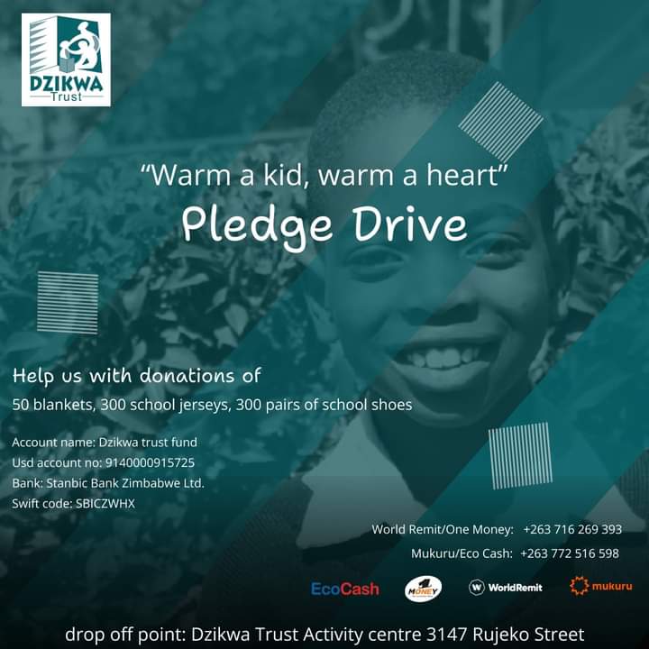 Empowering orphans &amp; other vulnerable children in Zimbabwe. Donate cash or in-kind critical school suppliers &amp; blankets for the winter season. <a href="/DzikwaTrust/">Dzikwa Trust Fund</a>