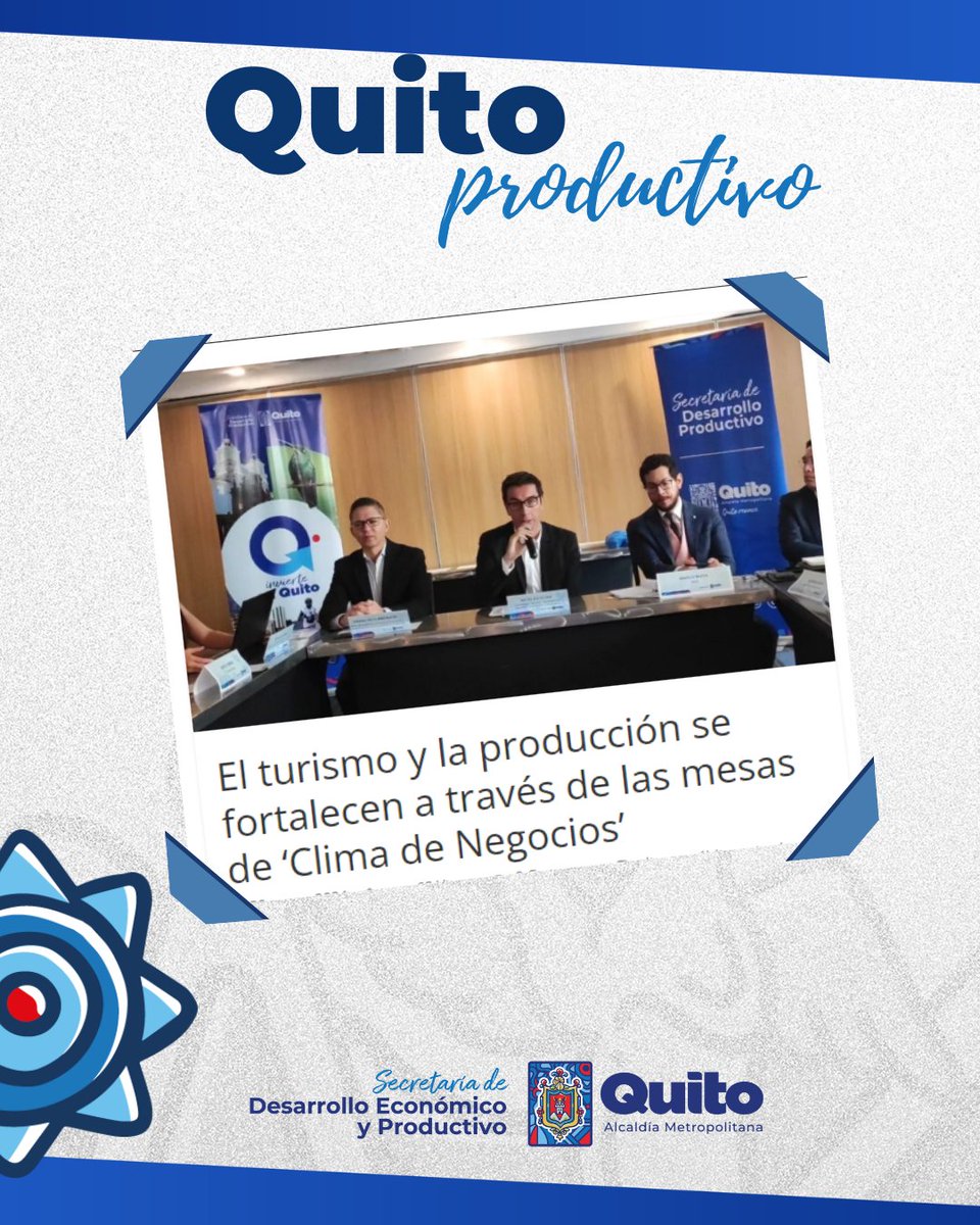 DesarrolloQuito's tweet photo. 🤝#QuitoProductivo | El turismo y la producción se fortalecen a través de las mesas de ‘Clima de Negocios’ con representantes del sector privado. 

📃Boletín vía @QuitoInforma▶️https://t.co/fCI72YXL6I

Con inversión #QuitoRenace https://t.co/eVDiLdlzJm