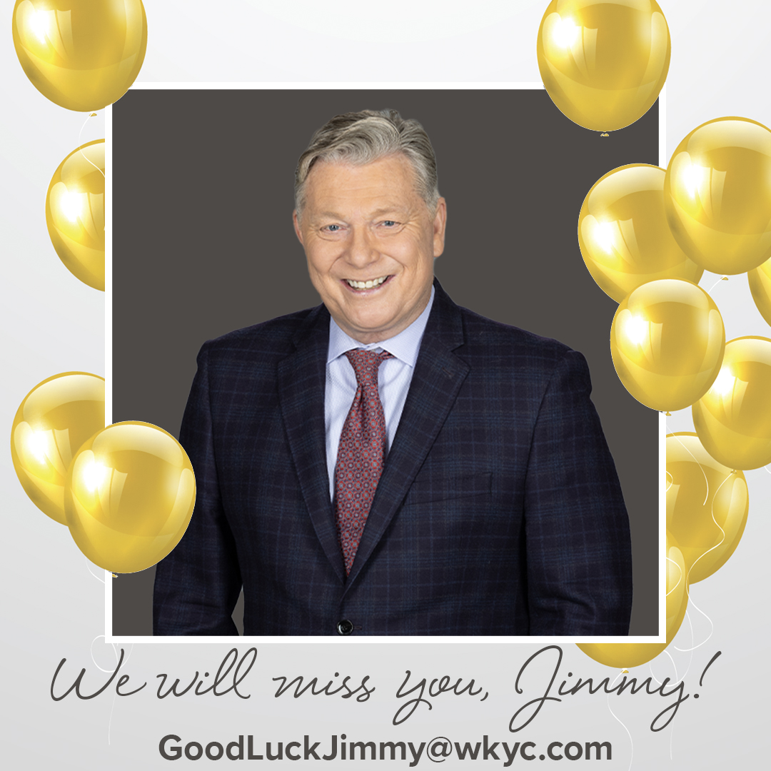 wkyc's tweet photo. WE'LL MISS YOU JIMMY! Jim Donovan, a fixture as a sports and news anchor at WKYC for 39 years, will be retiring from 3News on June 10. 

Email Jimmy a message of congratulations at goodluckJimmy@wkyc.com

Read more here: https://t.co/fyKt4usj3R https://t.co/Y4tkKd3ZDP
