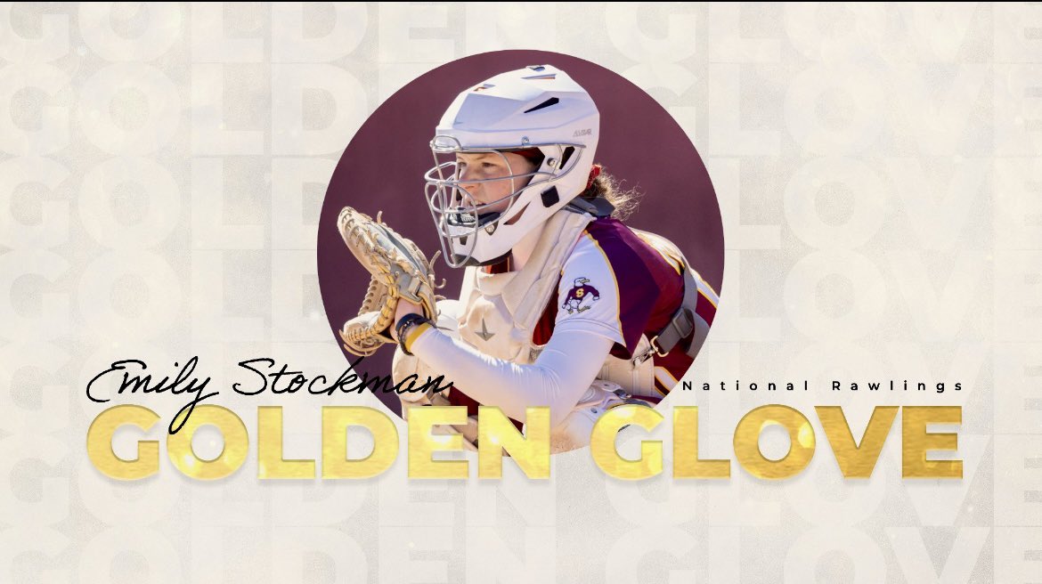 ✨GOLDEN✨ Congrats to catcher, Emily Stockman, for grabbing the gold glove award! So proud of you❤️💛