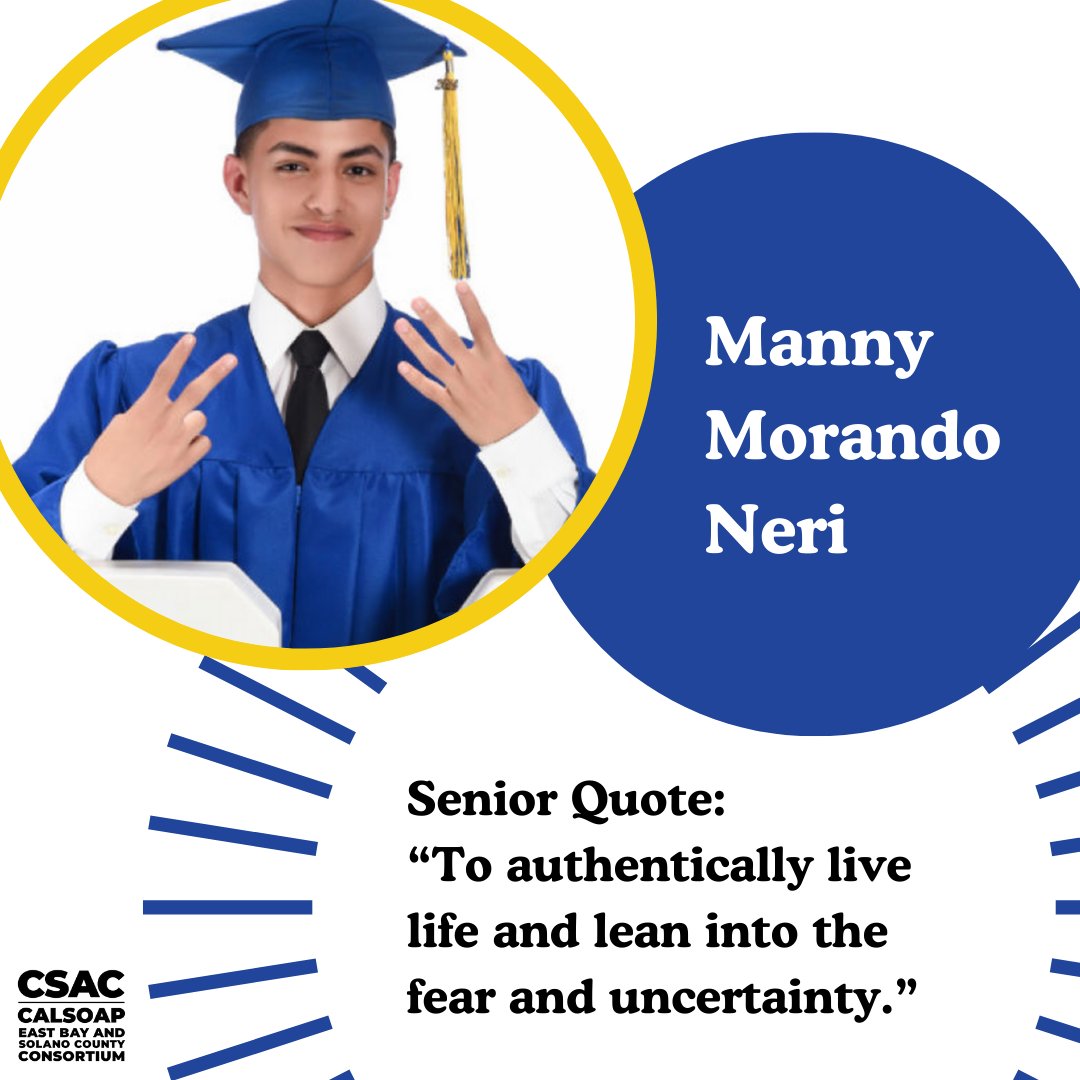Congratulations and good luck to all our graduating seniors! Take a look at our senior spotlights for Vallejo High School and Will C. Wood High School and see what our students have to say about their experiences. #ebscc #ebc #csac #seniorspotlight