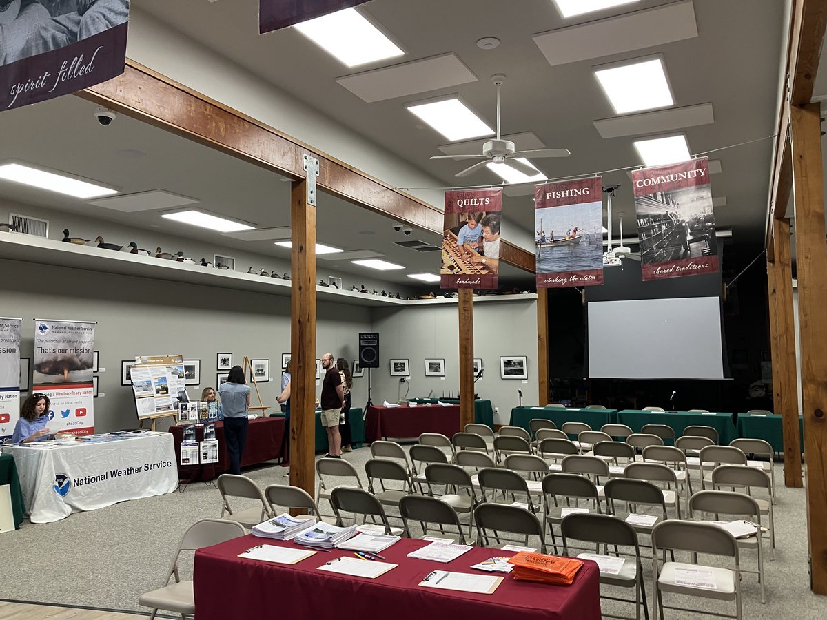 Join us at the Community Open House and Storm Preparation Roundtable. Booths through 5, supper provided after, then we will be speaking with other community leaders at 630 PM. Located at Core Sound Waterfowl Museum on Harkers Island. Come join us! #nws
