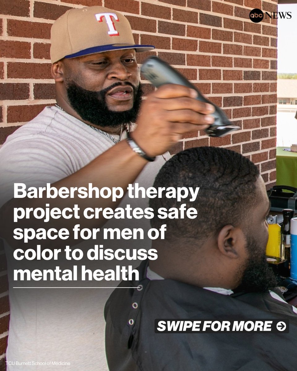 Local barbers in Texas and Louisiana have created a safe space for men to come together and have open dialogues about their mental health — in barbershops, a place where conversation is already part of the culture.

abcnews.go.com/US/barbershop-…