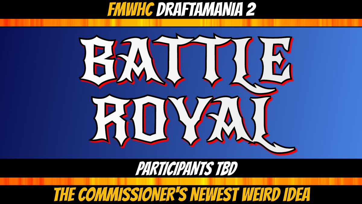 Now for the one where we're looking for some people

The commissioner's had another crazy idea for a format and he's calling it a Battle Royal apparently

If you fancy giving it a go let us know here (or message the commissioner): forms.gle/bPJBB91EbUiVXX…
