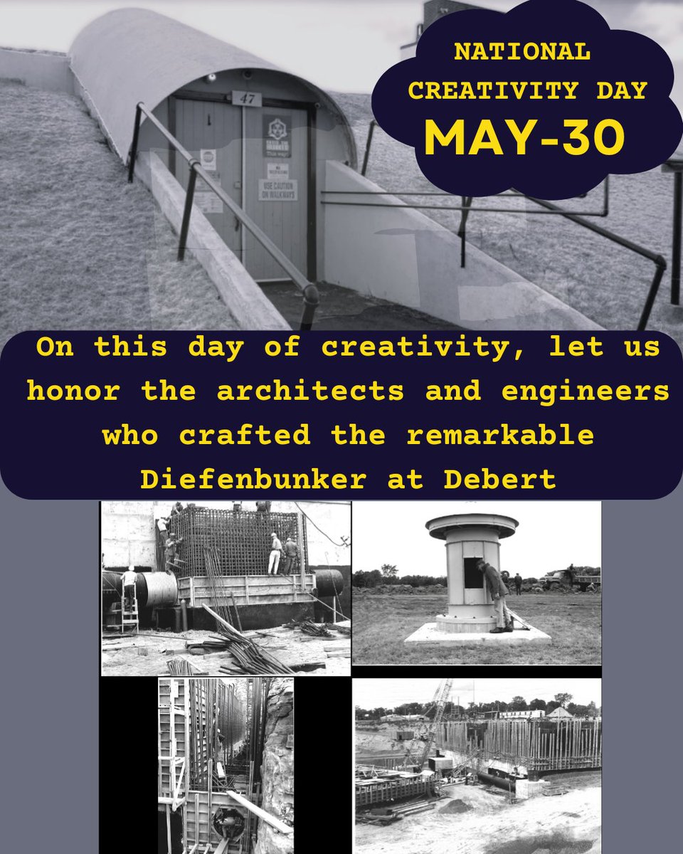 EnterTheBunker's tweet photo. On this special day dedicated to creativity, we pay tribute to the brilliant architects and skilled engineers who meticulously designed and constructed the extraordinary Diefenbunker at Debert. 🛠️🏢👷‍♂️✨ #bunker #debert #canadian #diefenbaker #proudcanadian https://t.co/hrBXAgPSpY