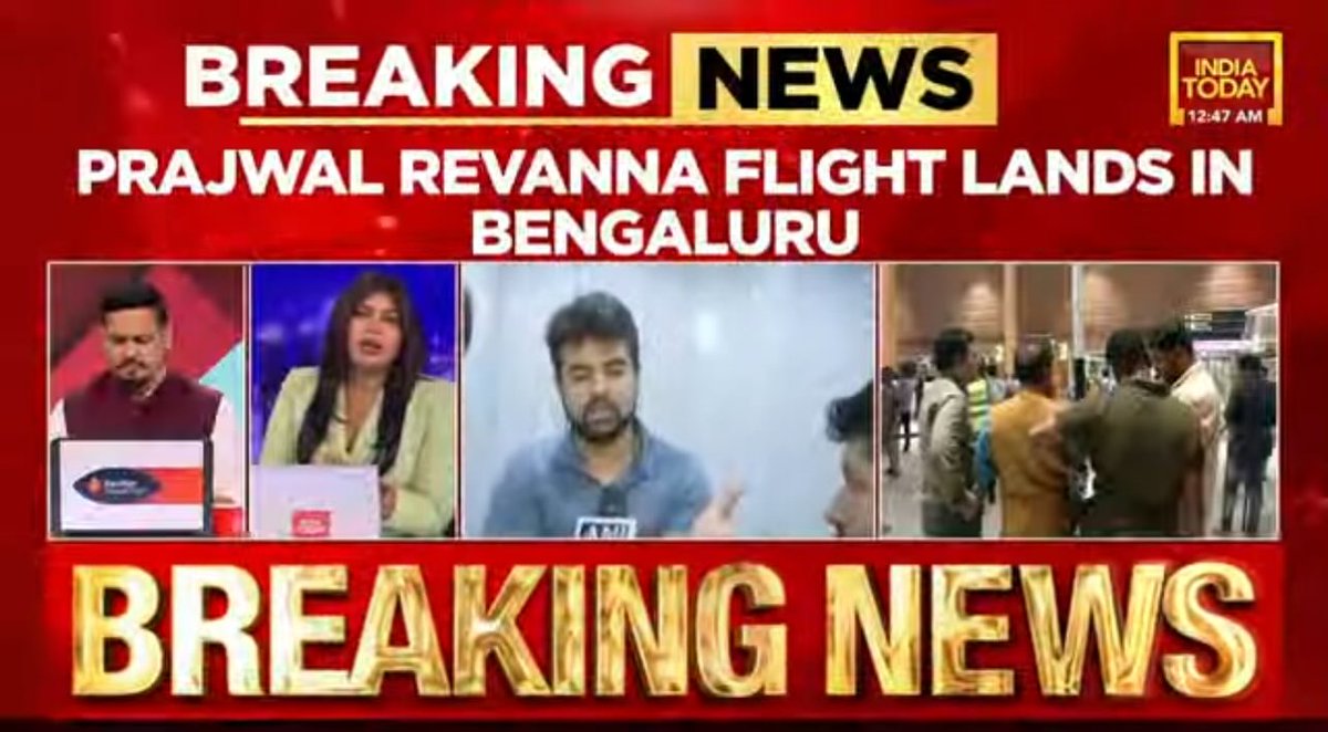 BREAKING: Rape-accused MP Prajwal Revanna lands in Bengaluru on Lufthansa flight. To be arrested shortly as soon as he disembarks.