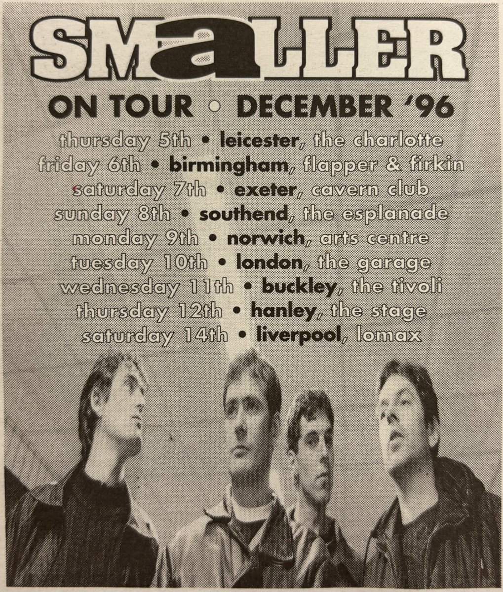 Smaller tour! Melody Maker, 14 December 1996. #MelodyMaker #MyLifeInTheUKMusicPress #1996