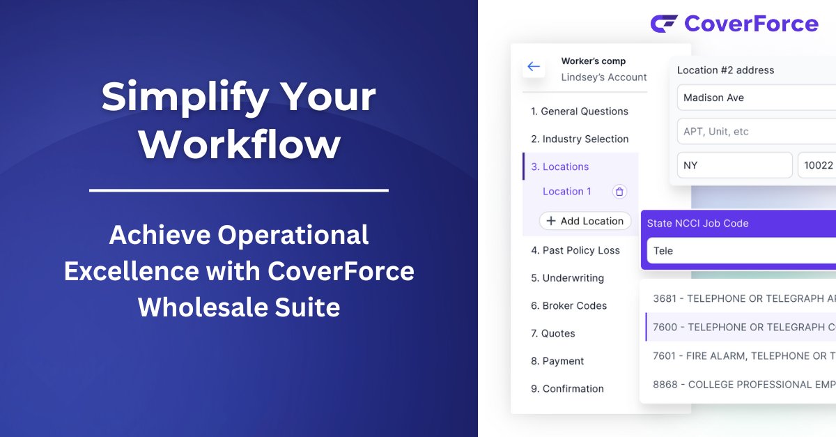 CoverForceTech's tweet image. Simplify operations, make data-driven decisions, and enjoy flexible binding capabilities. 

#insurancedistribution #technology #insurance #coverforce

Click here now hubs.la/Q02z04P90