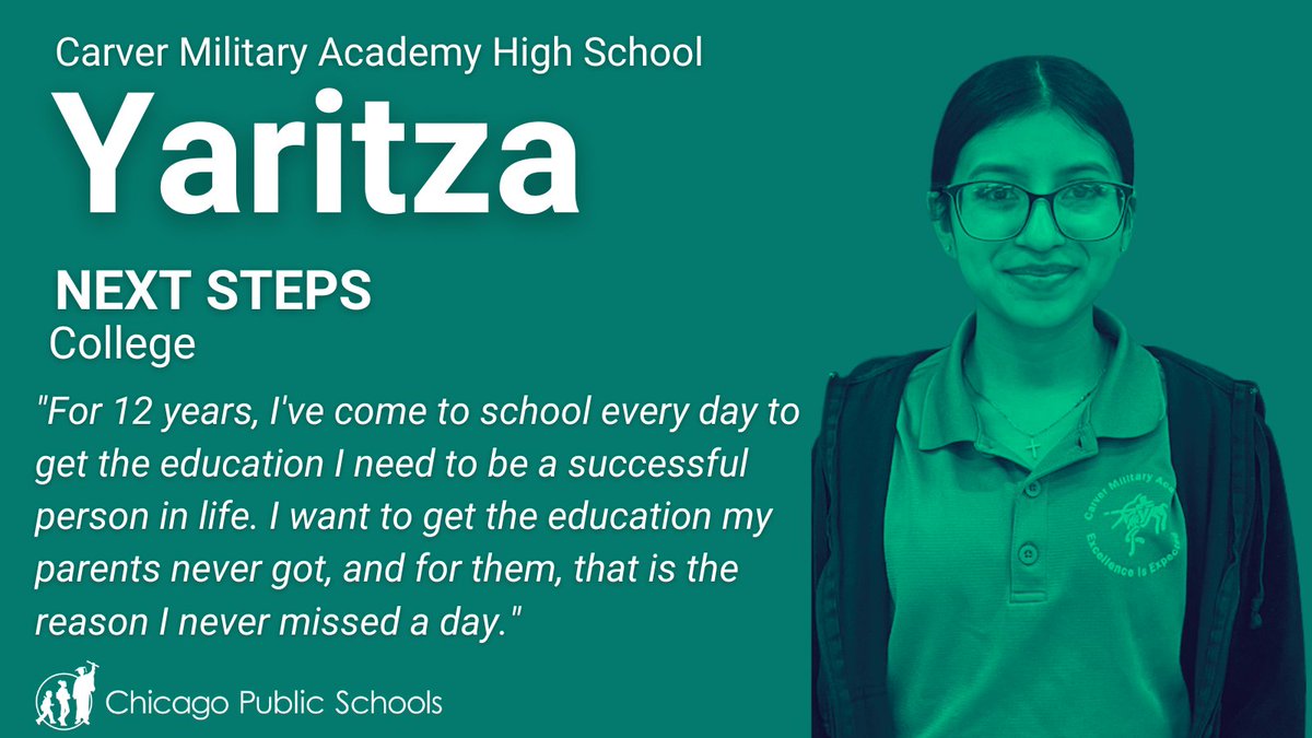 Congratulations Yaritza! Your hard work and dedication have paid off. We wish you all the best as you embark on this exciting new chapter in your life. @AcademyCarver #TheBestAreWithCPS #Classof2024