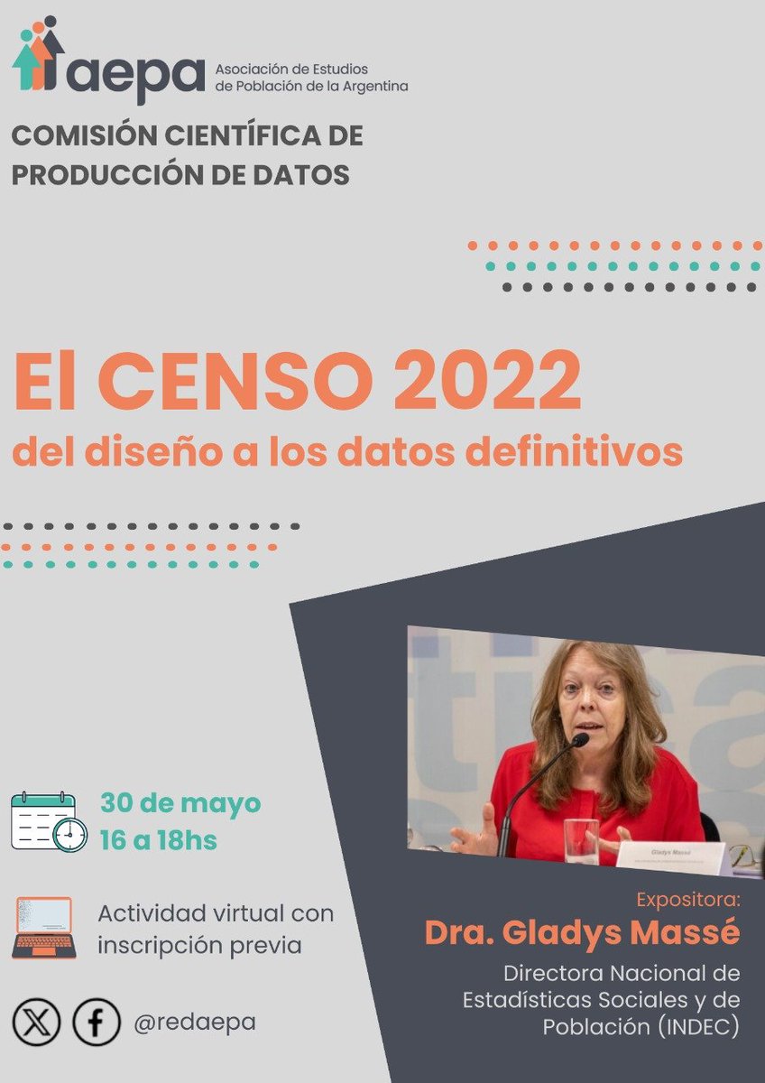 red_AEPA's tweet photo. Sumate al webinar sobre el CENSO 2022 en Argentina 🇦🇷

https://t.co/acsNHavG8J https://t.co/DMc15BZVQq