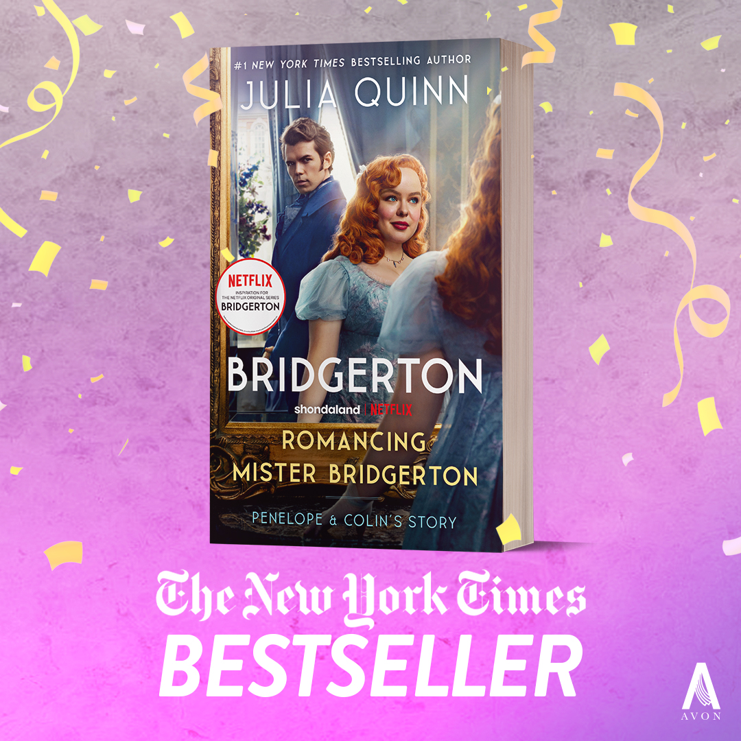 Congrats to Julia Quinn—ROMANCING MISTER BRIDGERTON is a New York Times bestseller! Will we be seeing the mirror scene in Season 3 Part 2? 👀 Read the book while you wait: harpercollins.com/products/roman…