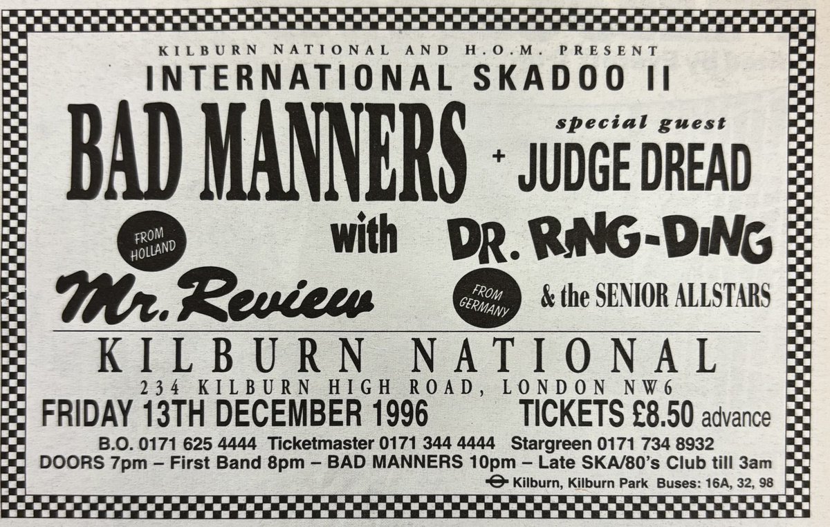 Ska night at the Kilburn National! Melody Maker, 14 December 1996. #MelodyMaker #MyLifeInTheUKMusicPress #1996