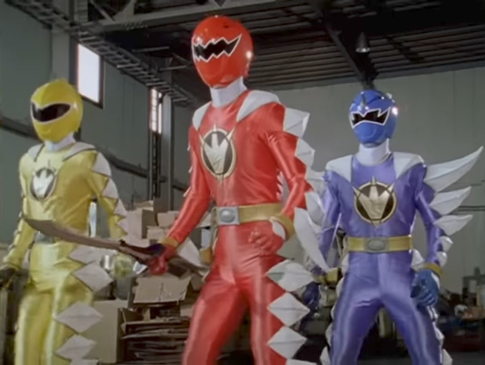 Yellow Spike-kun, Red Spike-kun, and Blue Spike-kun #abaranger #supersentai