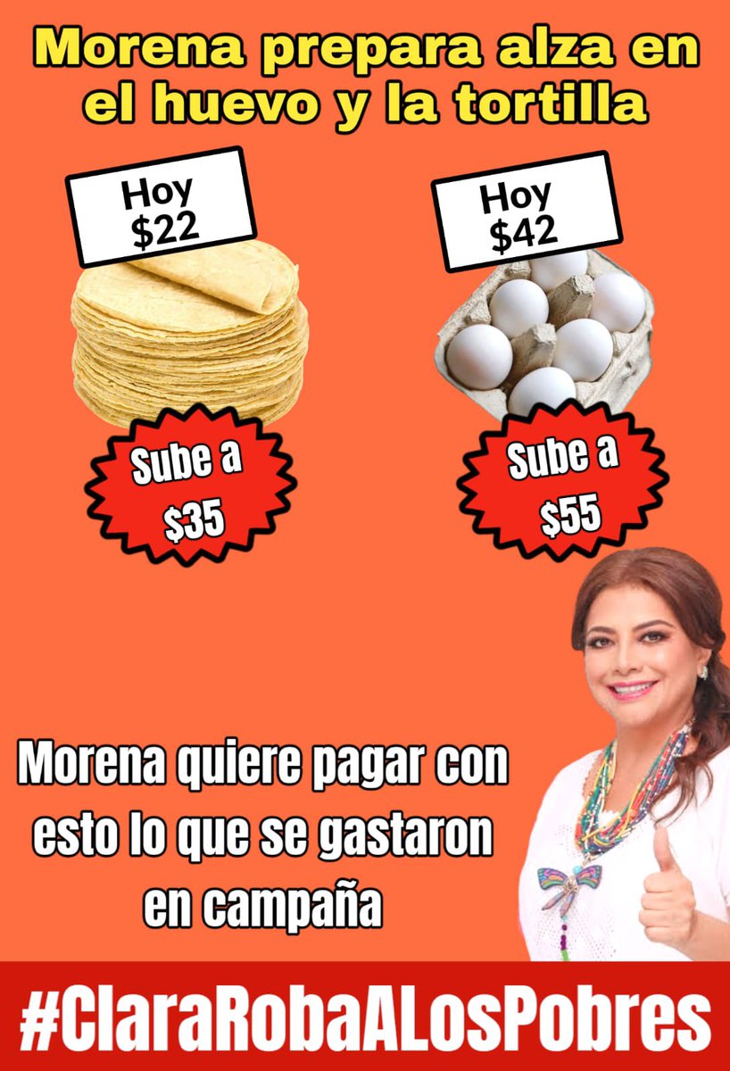 Clara le roba a los pobres. 

#ClaraRobaALosPobres
#LaRataEsClara
.