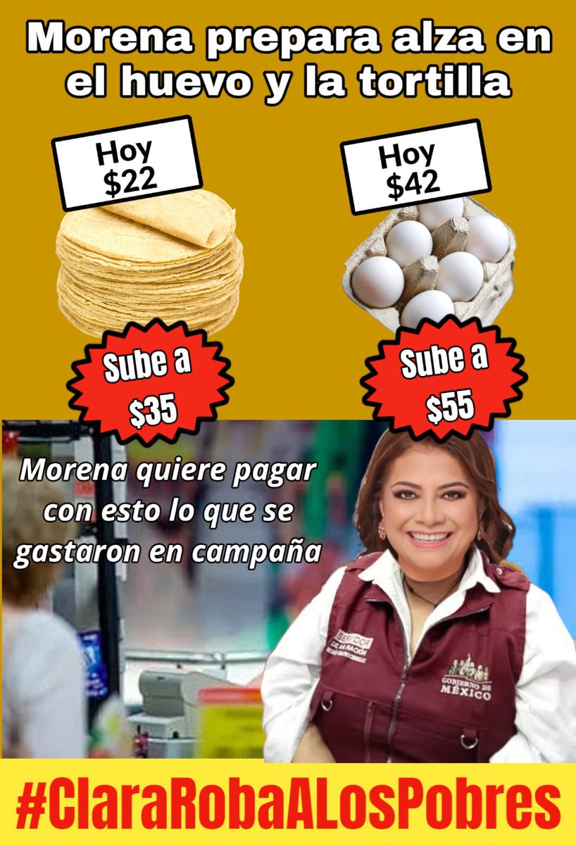 Clara le roba a los pobres. 

#ClaraRobaALosPobres
#LaRataEsClara
.