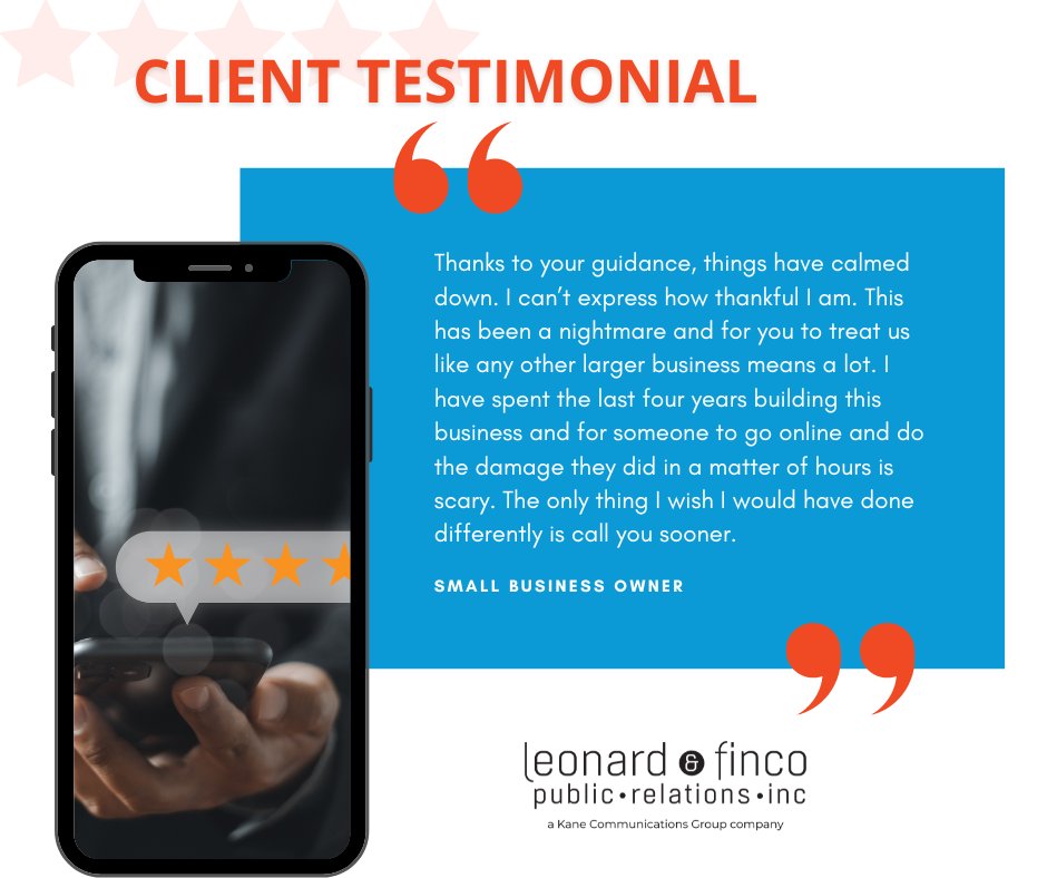 thePRexperts's tweet photo. L&amp;F won’t let you deal with a crisis by yourself! Our team is trained with years of crisis communication and can help you navigate difficult situations with effective and timely communication plans. 

#SuccessStory https://t.co/vlkYpWkTwu