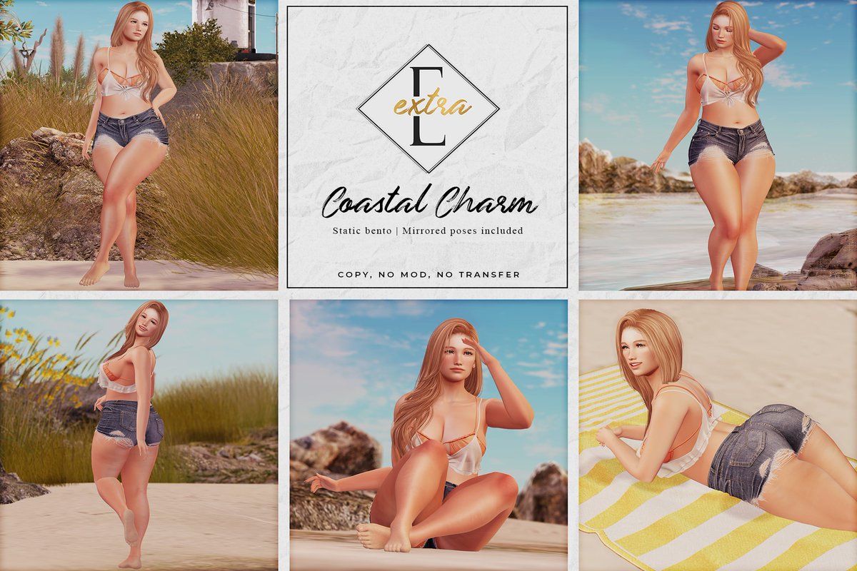 ExtraSL's tweet image. 𝗦𝘂𝗺𝗺𝗲𝗿 𝗖𝗮𝗿𝗻𝗶𝘃𝗮𝗹 𝟲/𝟭 - 𝟳/𝟭

Get ready to turn up the heat with our sizzling new summer arrivals! These brand new releases are the perfect beachside poses to capture every moment of your hot human summer!

Event LM: maps.secondlife.com/secondlife/Mal…