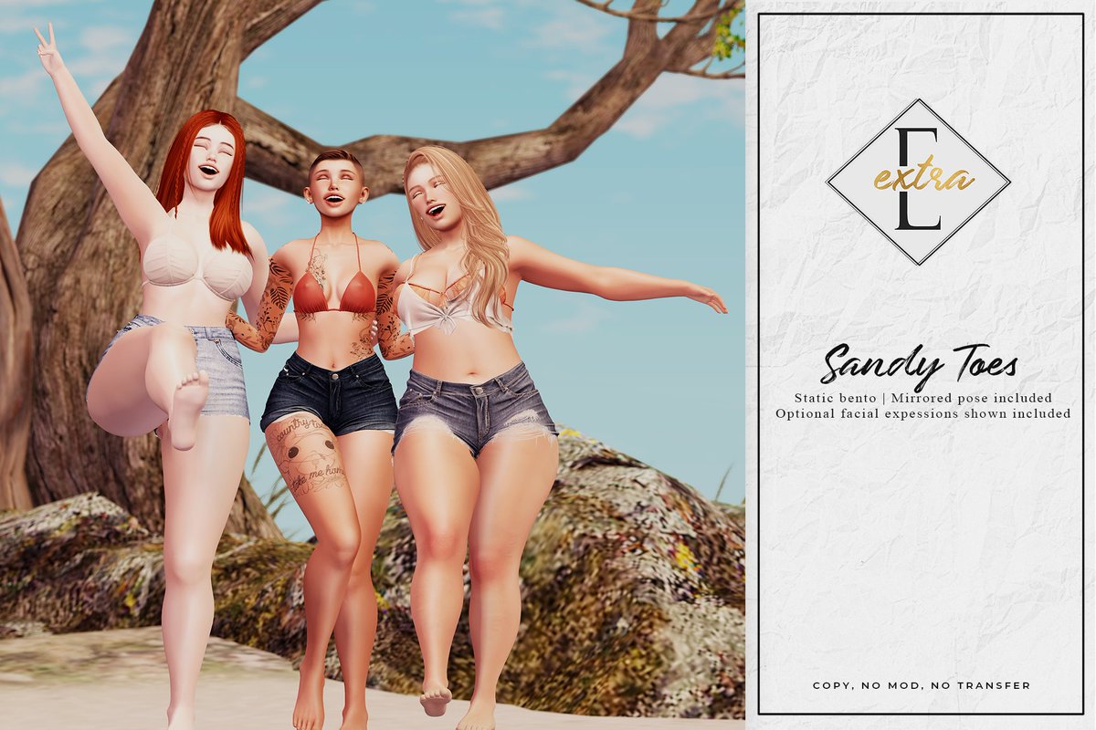 ExtraSL's tweet image. 𝗦𝘂𝗺𝗺𝗲𝗿 𝗖𝗮𝗿𝗻𝗶𝘃𝗮𝗹 𝟲/𝟭 - 𝟳/𝟭

Get ready to turn up the heat with our sizzling new summer arrivals! These brand new releases are the perfect beachside poses to capture every moment of your hot human summer!

Event LM: maps.secondlife.com/secondlife/Mal…