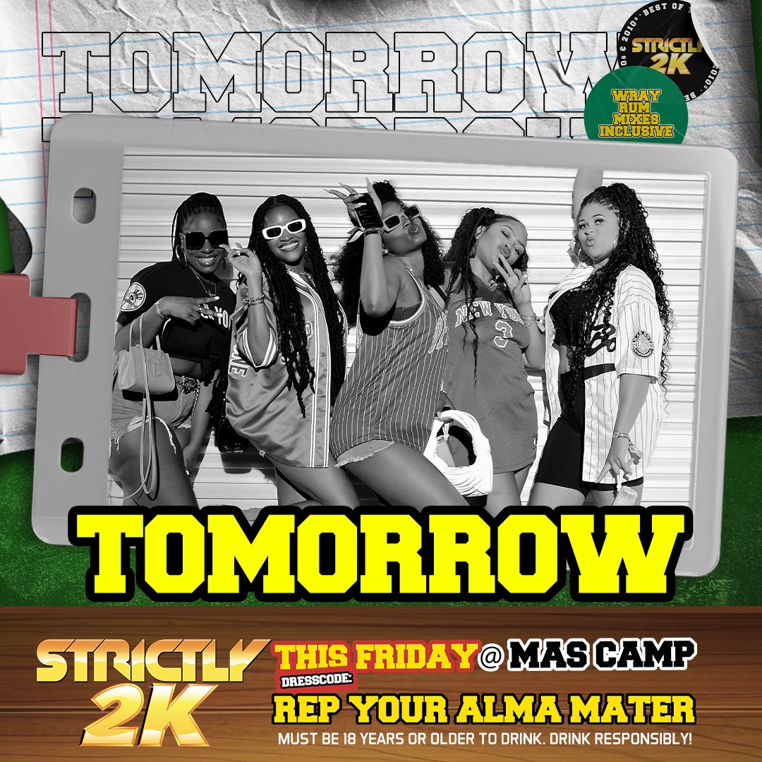 Nuff special guest n surprises tmrw up a Mas camp! #Strictly2k