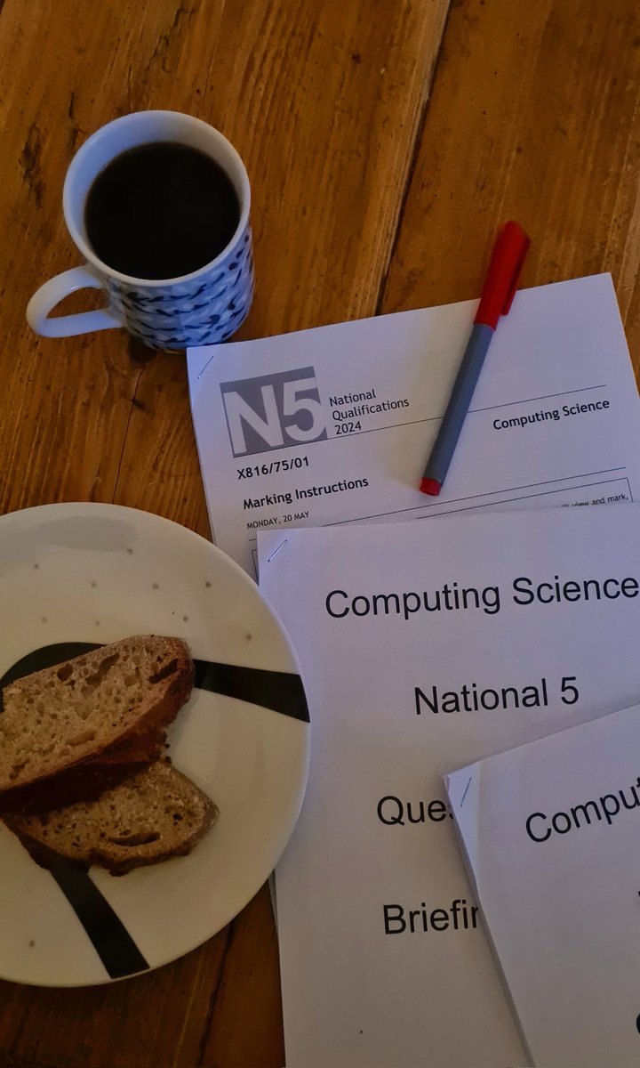 Diving into SQA marking again! Time to evaluate all the hard from the students this year. Let's do this! 📚 ✍️ #exammarking #teaching #CompSci