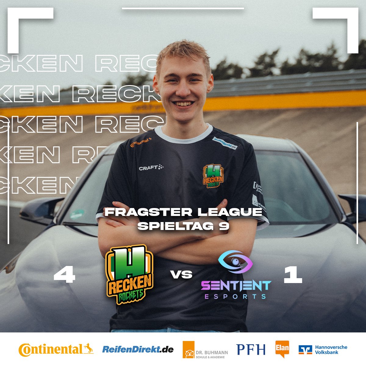 reckenrockets_h's tweet photo. #WIN!
Wir gewinnen mit 4-1 gegen @SentientEsport, ggs! 👏
Damit stehen wir auf dem 3. Tabellenplatz! 🌟
#DieRecken https://t.co/5fCFLMqHNY