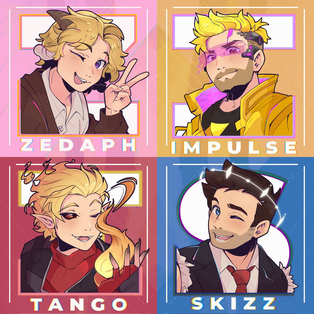 Team ZITS the beloved

#zedaphfanart #impulsefanart #tangotekfanart #skizzlemanfanart