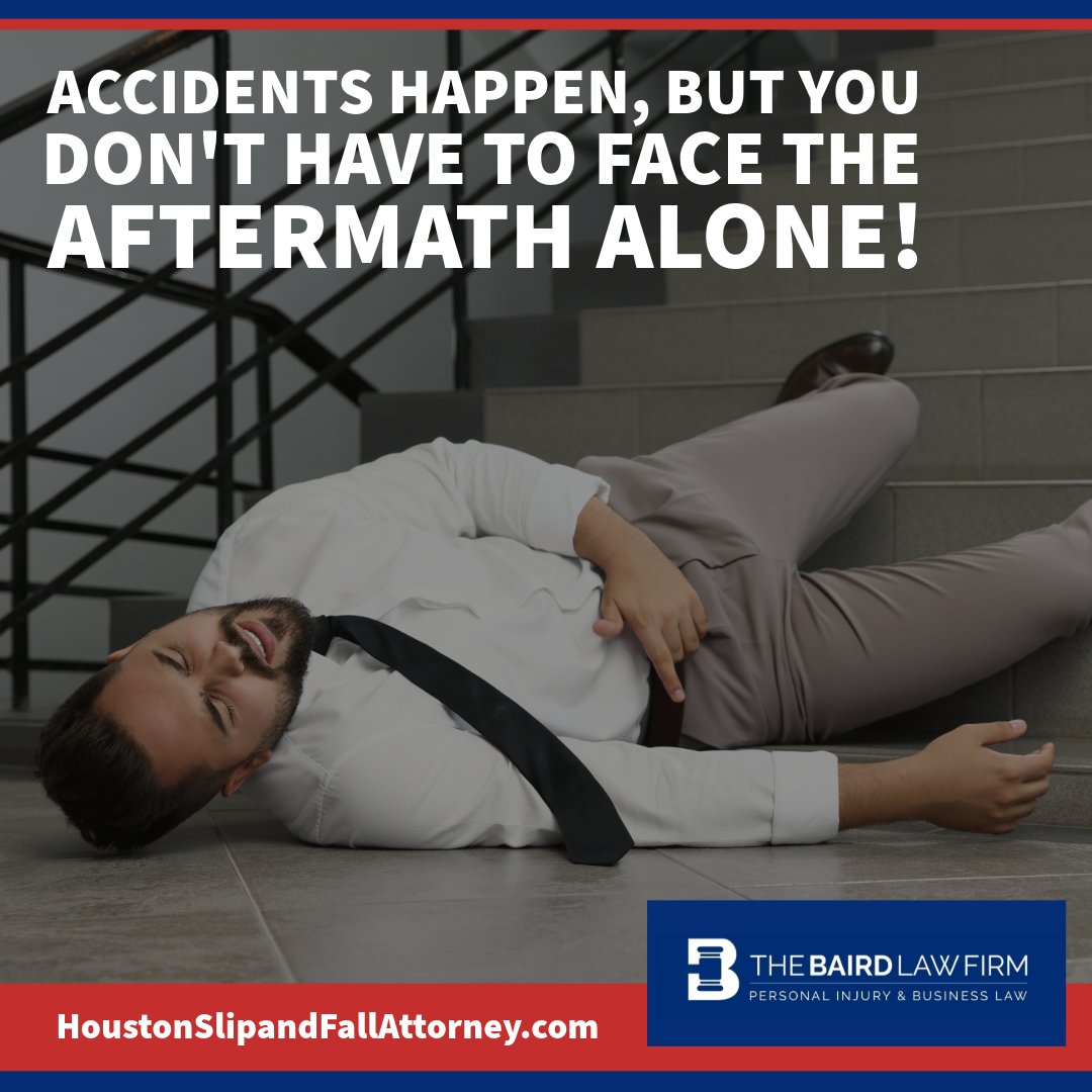 Accidents happen, but you don't have to face the aftermath alone!

The Baird Law Firm specializes in personal injury cases, from car accidents to slip and falls.

Personal Injury Attorney Houston: houstonslipandfallattorney.com

#InjuryLawyer #LegalAdvice #JusticeForYou #InjuryRecovery