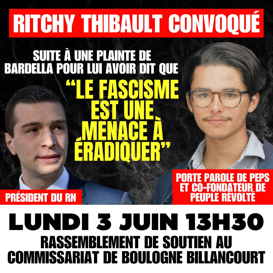 Soutenons Ritchy!
@J_Rodrigues_Off @FaouziLellouche amis gilets jaunes soutenons notre Ritchy !
@SyndicatGj @GJaunes @Zox613