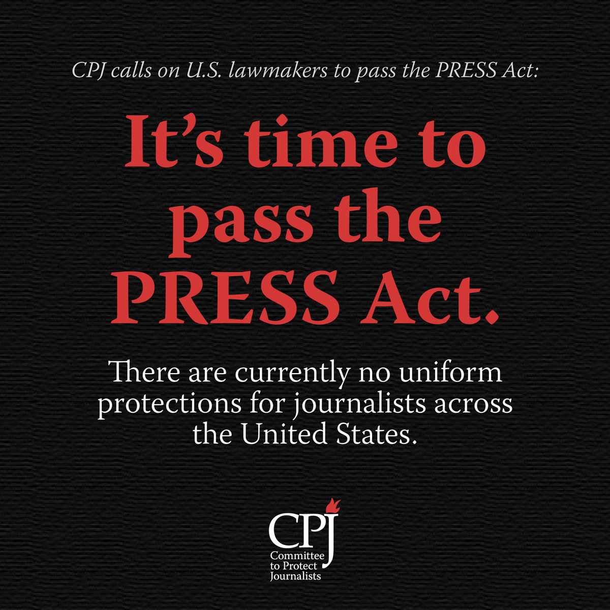 CPJ and more than 85 journalism and civil society organizations, and 35 attorneys and law professors, call on U.S. lawmakers to pass the Protect Reporters from Exploitative State Spying Act (PRESS Act). In our joint letter to @SenatorDurbin and @LindseyGrahamSC, we state: The