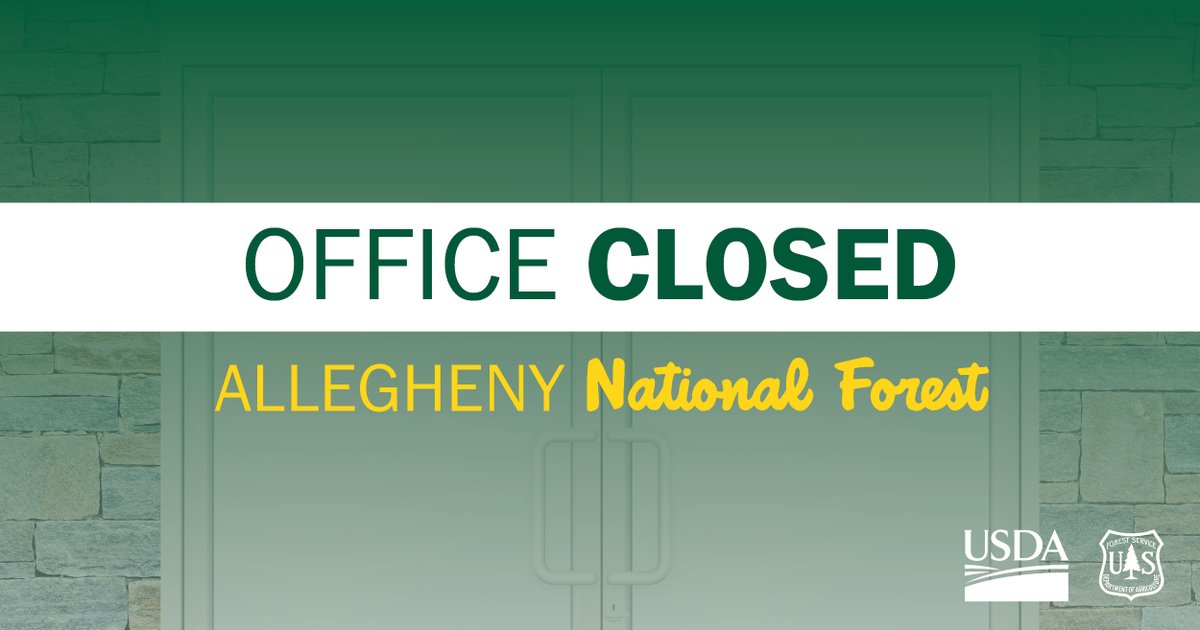 Due to a plumbing issue, the Forest Headquarters (Supervisor's Office) will be closed on Friday, May 31, 2024. Our staff will be available to assist you at the Marienville and Bradford Ranger District Offices. We apologize for any inconvenience. fs.usda.gov/detail/alleghe…