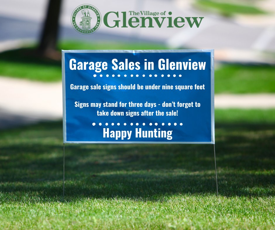 Need to find a new home for all the clutter you cleared out this spring? Garage sale season is here!

Hosting a garage sale is free and does not require a permit in Village residential areas. Here’s a few tips to keep in mind as you plan your summer sale. Happy treasure hunting!